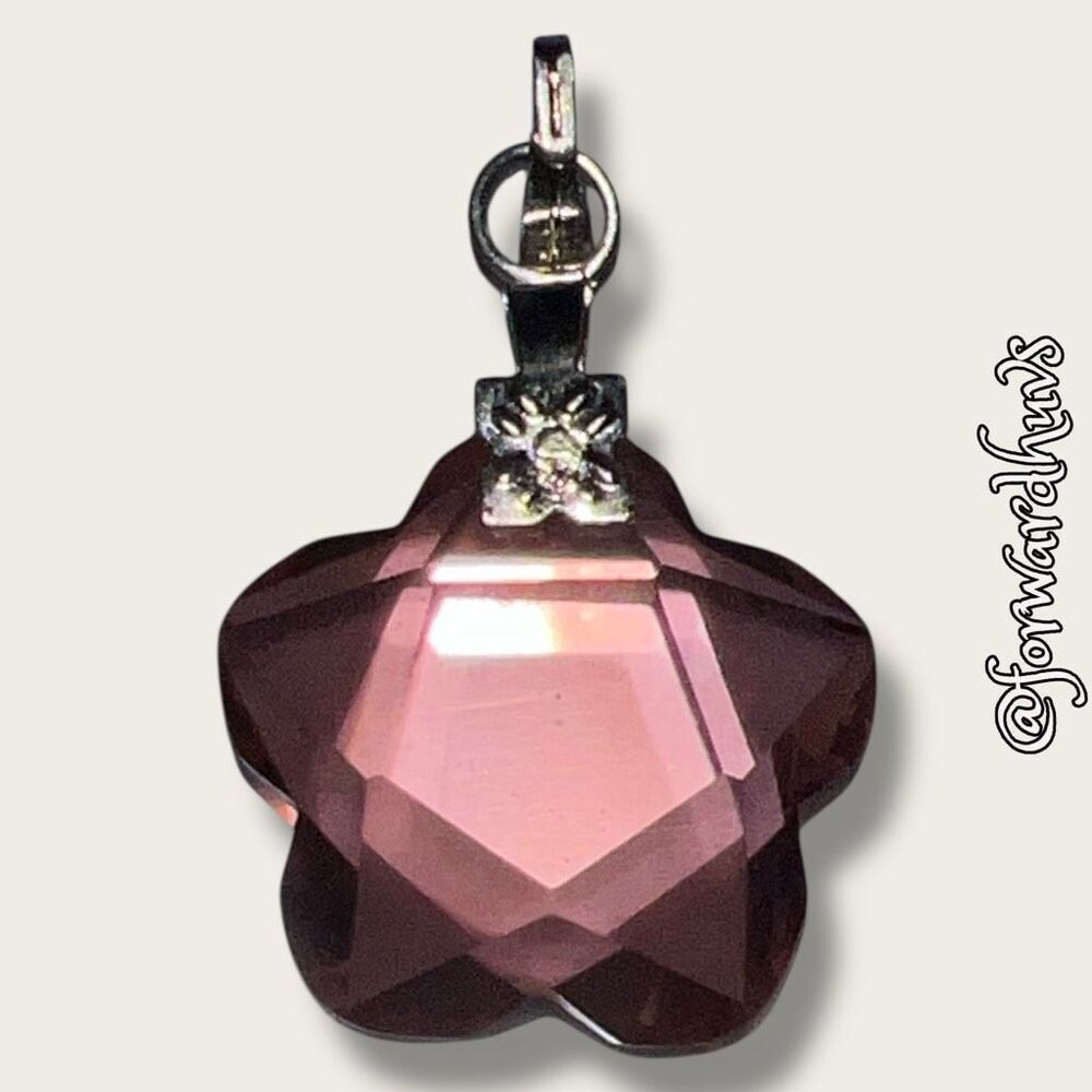 Bundle Sale 3 for $15 | Pink Star Pendant with Silver Tone Hanger – 1 Inch